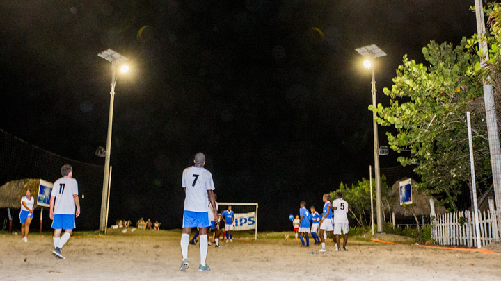Iluminación LED Cancha de Fútbol La Boquilla, Cartagena Colombia